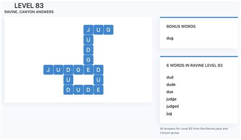 Wordscapes Level 83 Answers & Bonus Words .